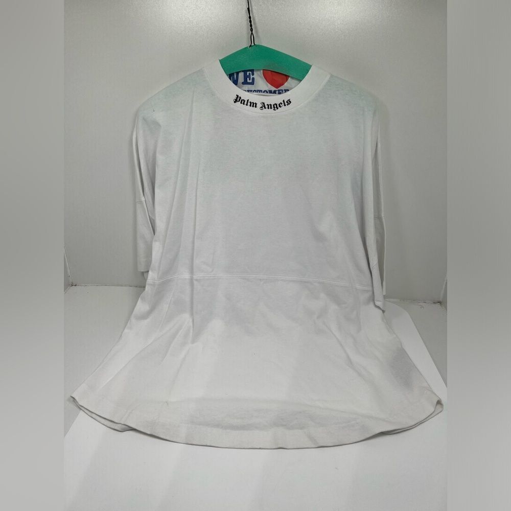 Palm Angels Size M Classic Logo Oversized White T-shirt